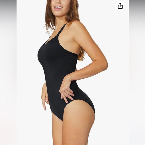 BALEAF Women's Racerback Athletic One Piece Modest Bathing Suit - Picture 4 of 13
